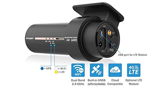 Blackvue DR900X-2CH 4K Dash Cam, Dahili Gerilim Regülatörü, WiFi